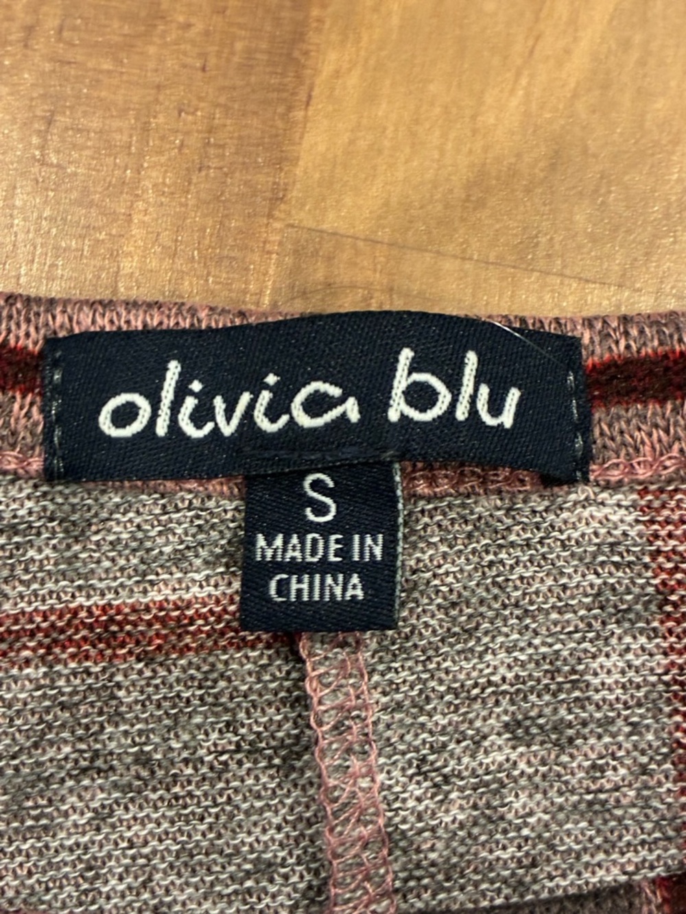 Plaid Ruffle Detail Crewneck Sweater in Mauve - Picture 3 of 6